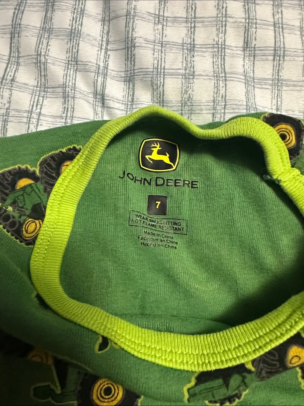 John’s Deere pajamas size 7